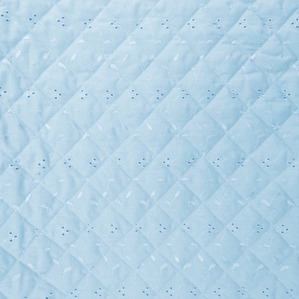 Quilted Broidery Anglaise - SKY BLUE